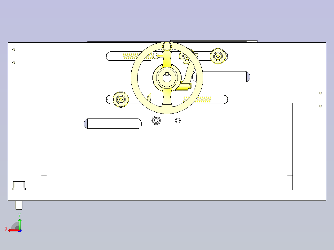 一款同步宽度传感器换装组件3D图模型后视图