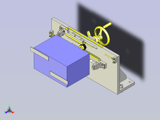 一款同步宽度传感器换装组件3D图模型正等轴测缩略图