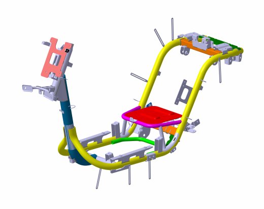 高细节电动滑板车底盘3D型号13缩略图
