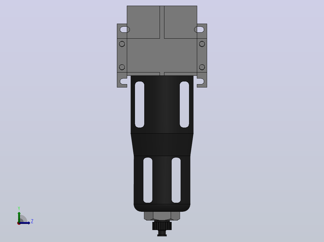 MAFF系列过滤器[MAFF5000-06-标准]左视图