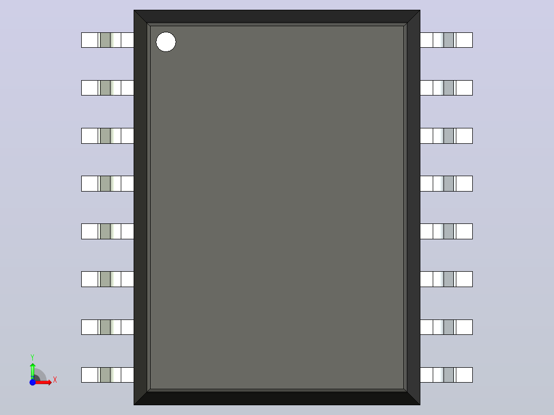 106x SOIC 封装（小外形集成电路）SOIC127P1034X350-16N前视图