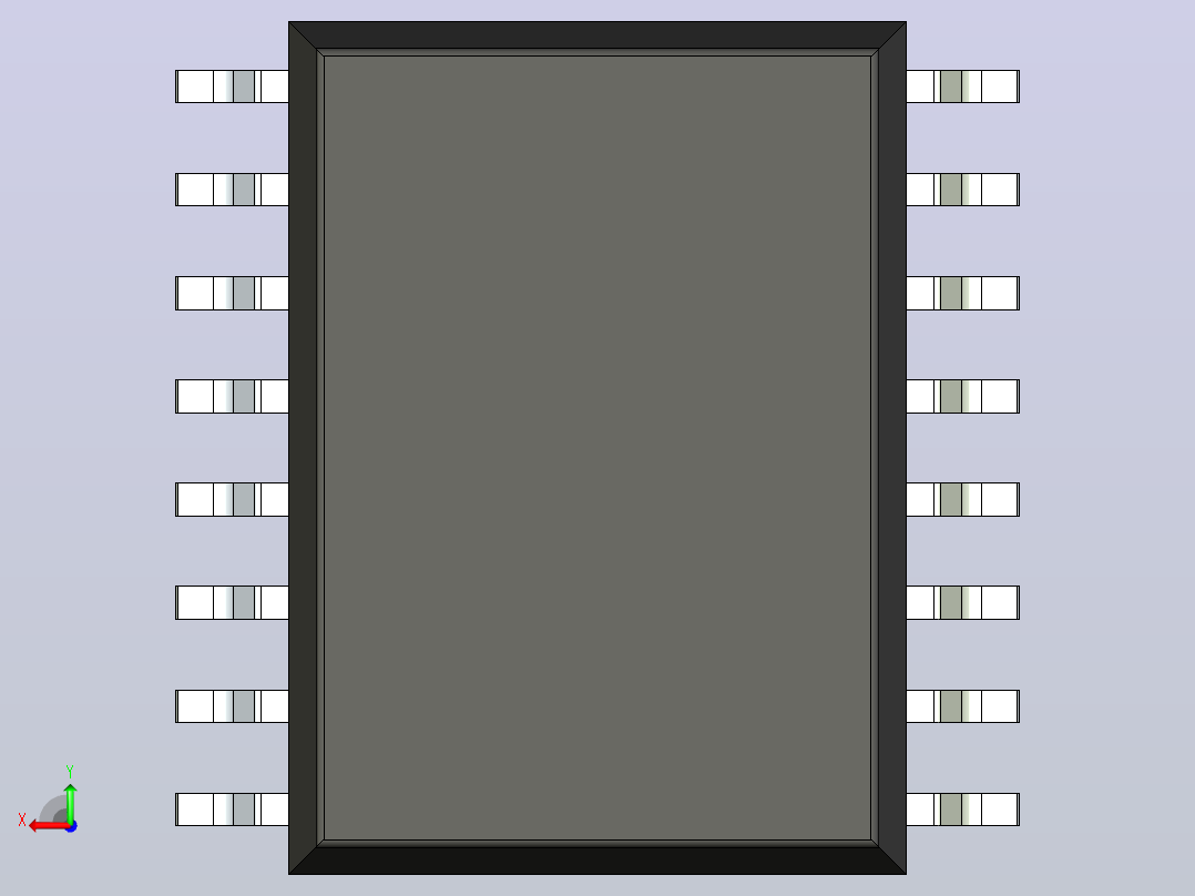 106x SOIC 封装（小外形集成电路）SOIC127P1034X350-16N后视图