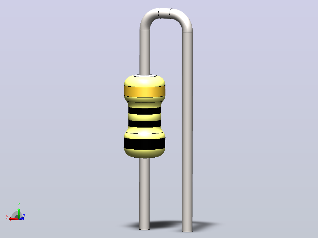 电阻器组RES_AV_.W_ Ohm %主视图