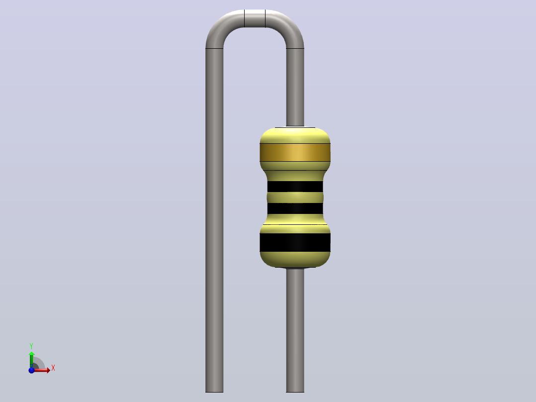 电阻器组RES_AV_.W_ Ohm %前视图