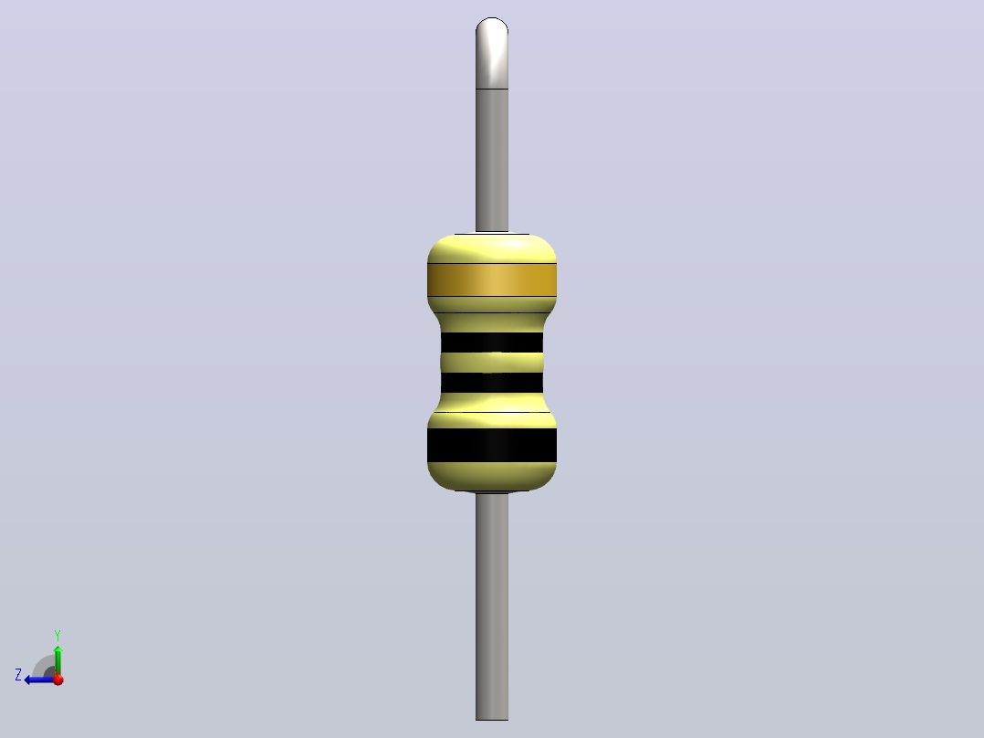 电阻器组RES_AV_.W_ Ohm %右视图