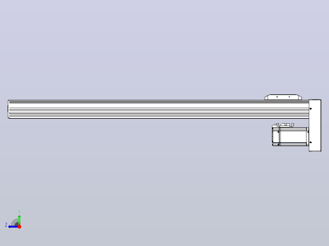 滚珠丝杠直线轴带导轨全封闭TPA-HCR-85D-1610C-L800-MP-C-P20-N3右视图