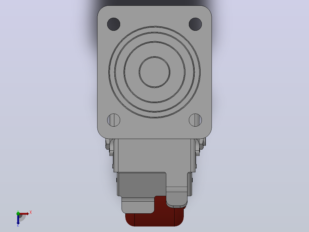 Z13-01B-150-(412R)重型轮[Z13-01B-150-412R]脚轮俯视图