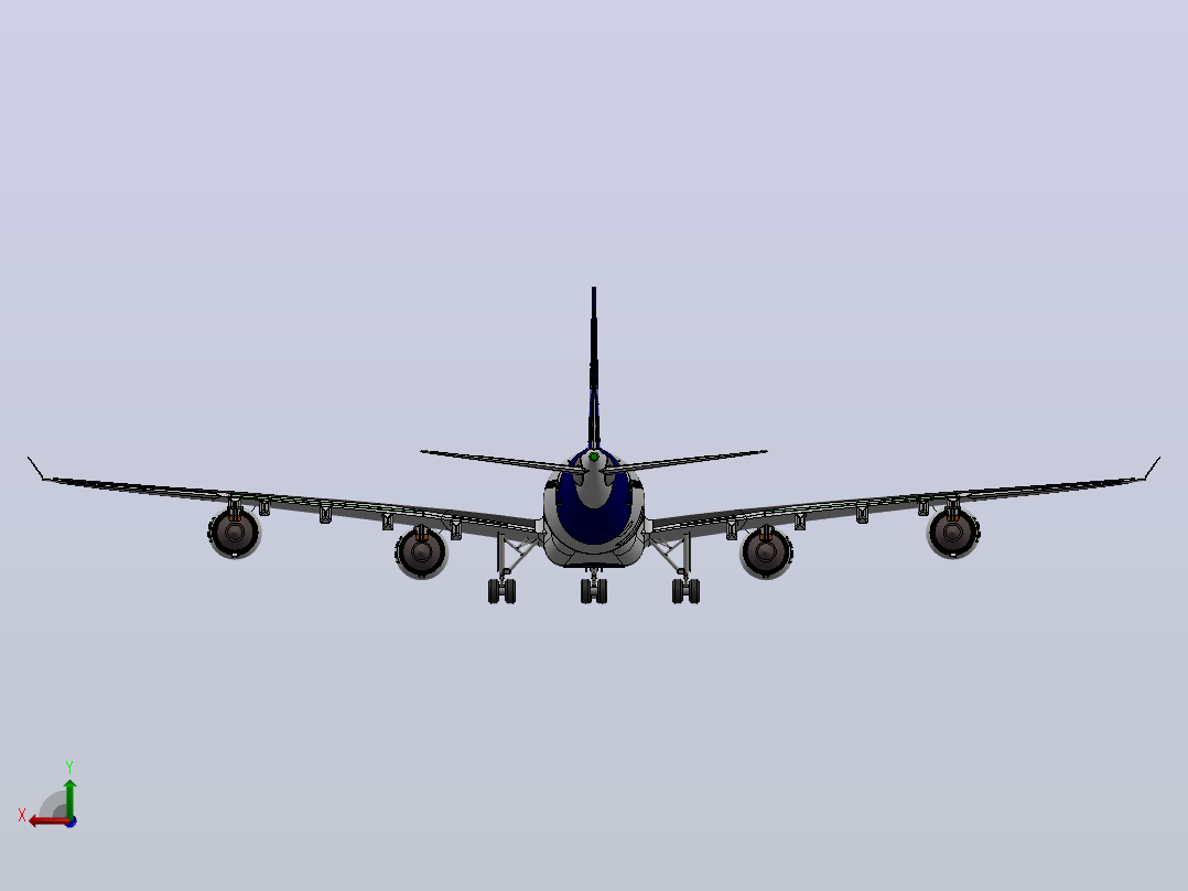 空中客车A 340后视图