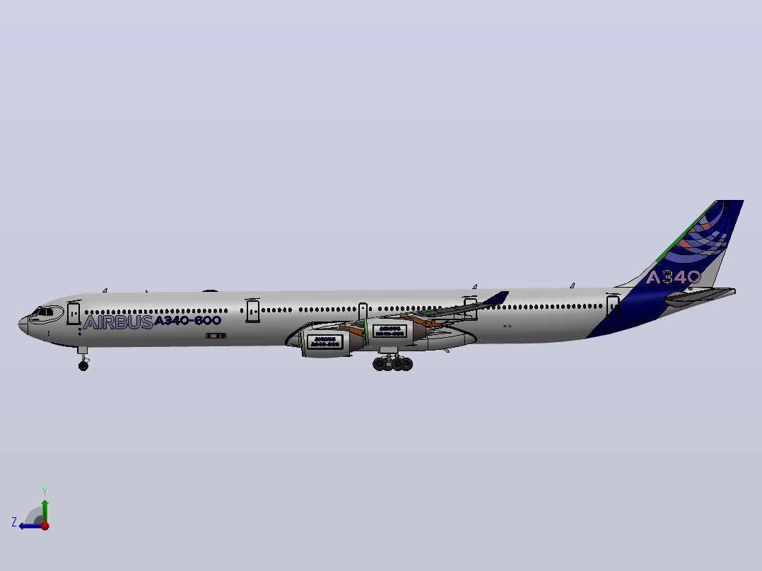 空中客车A 340右视图