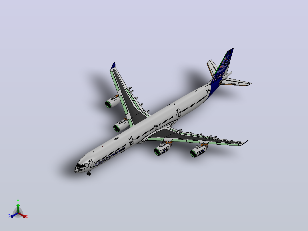 空中客车A 340正等轴测图