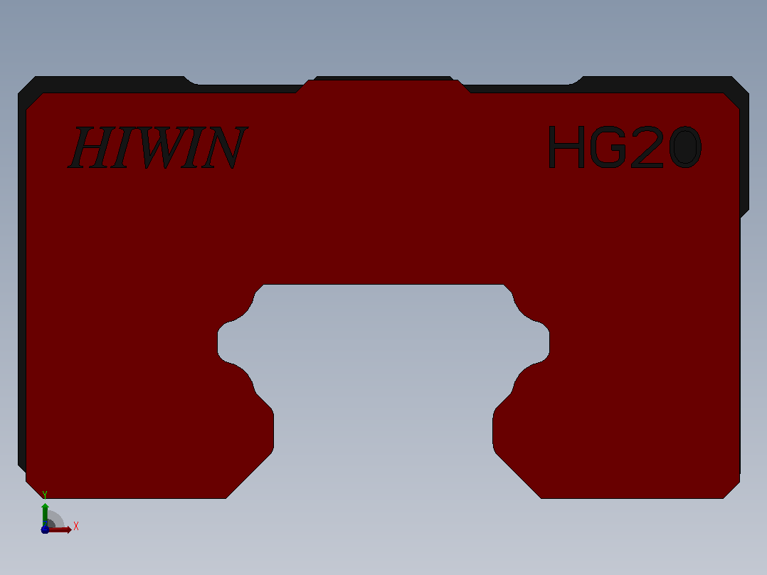 滑块HGH20CA（HIWIN）前视图