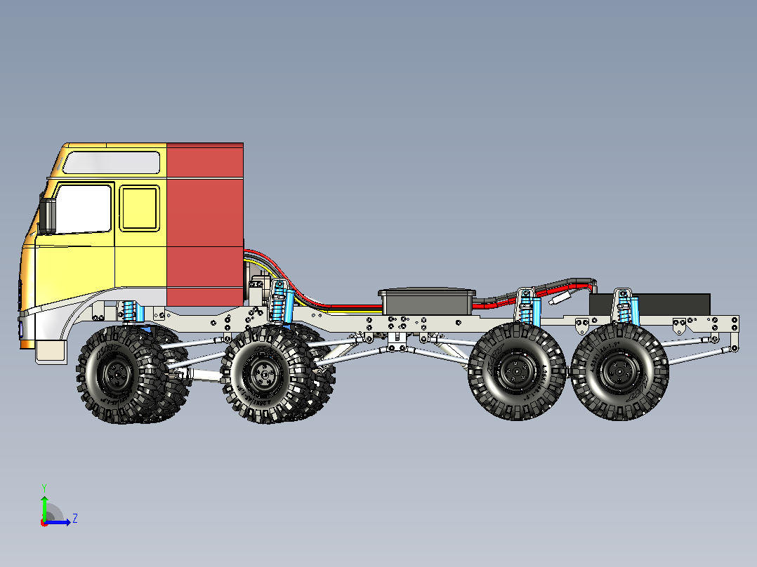 8x8遥控卡车左视图