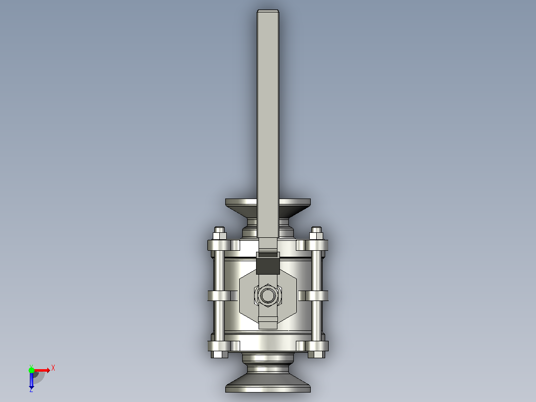 IQP-01手动卡式球阀[IQP-01-1s]俯视图