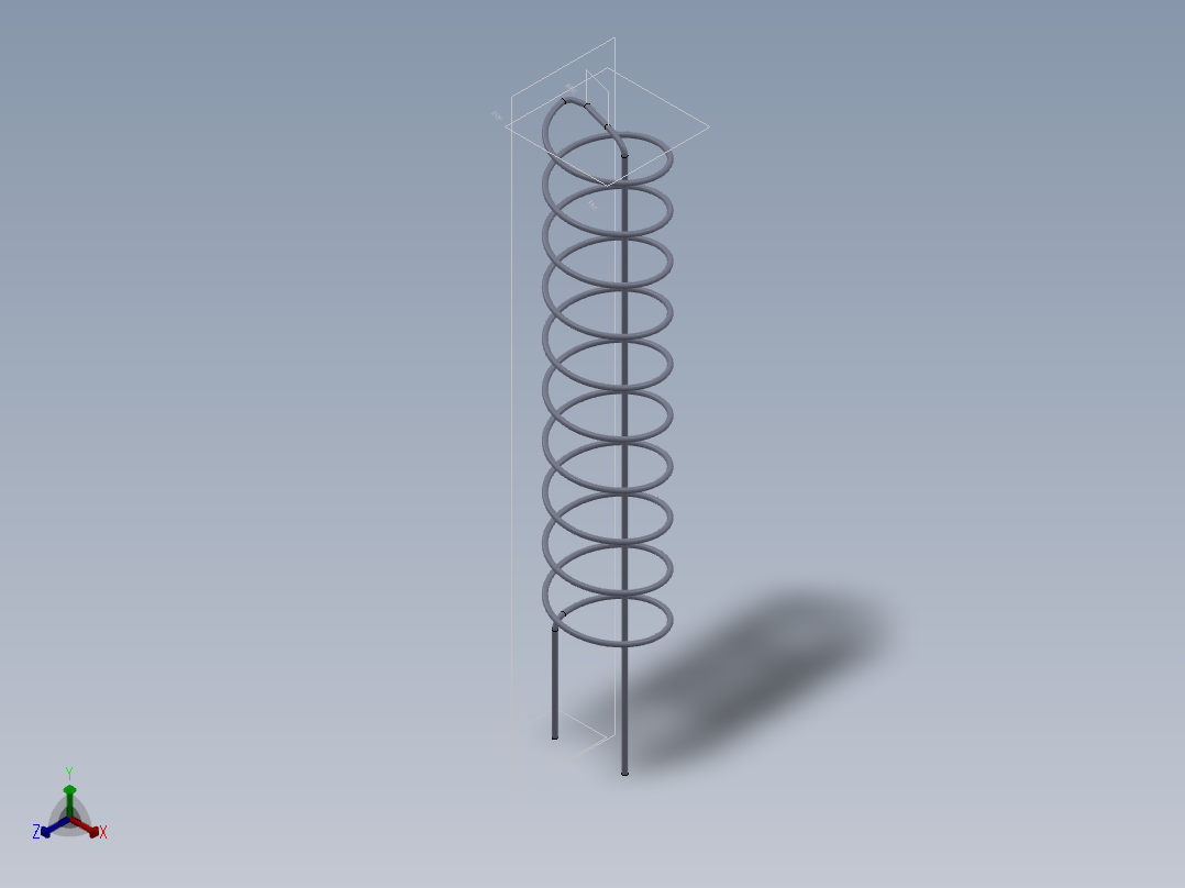 电热丝正等轴测图