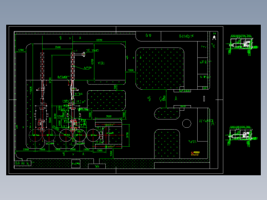 100万吨水泥粉磨站立面平面图缩略图
