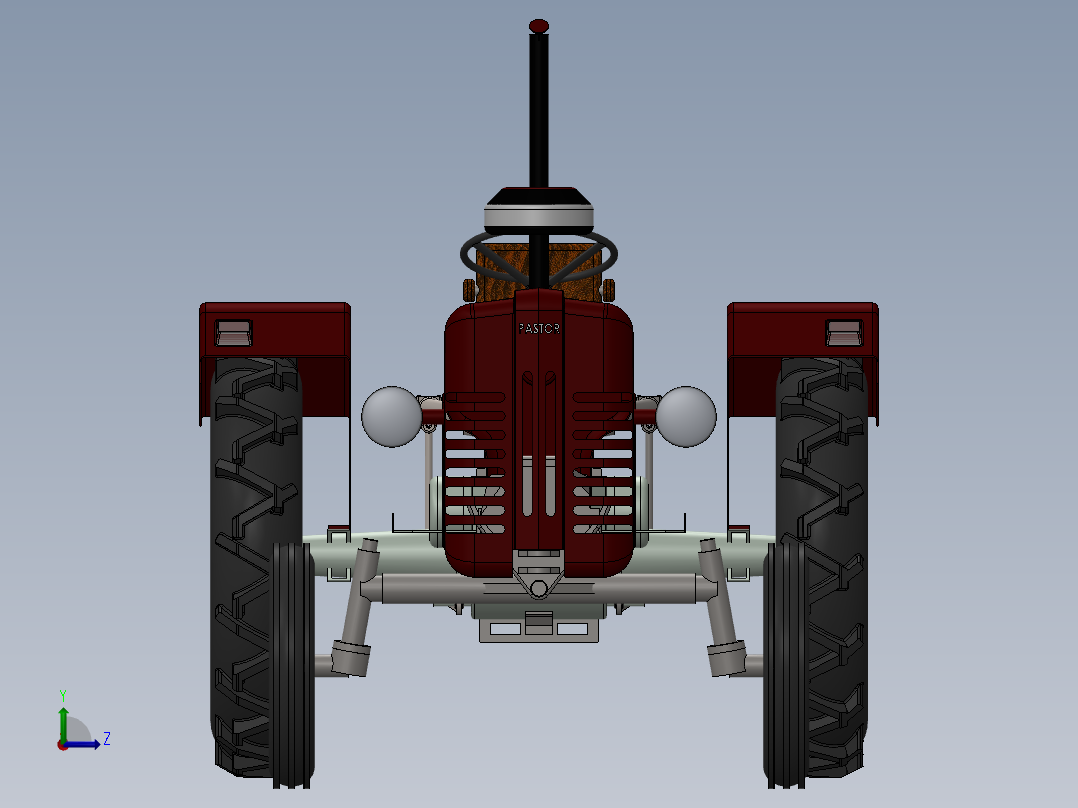 美国约翰迪尔拖拉机3D图纸左视图