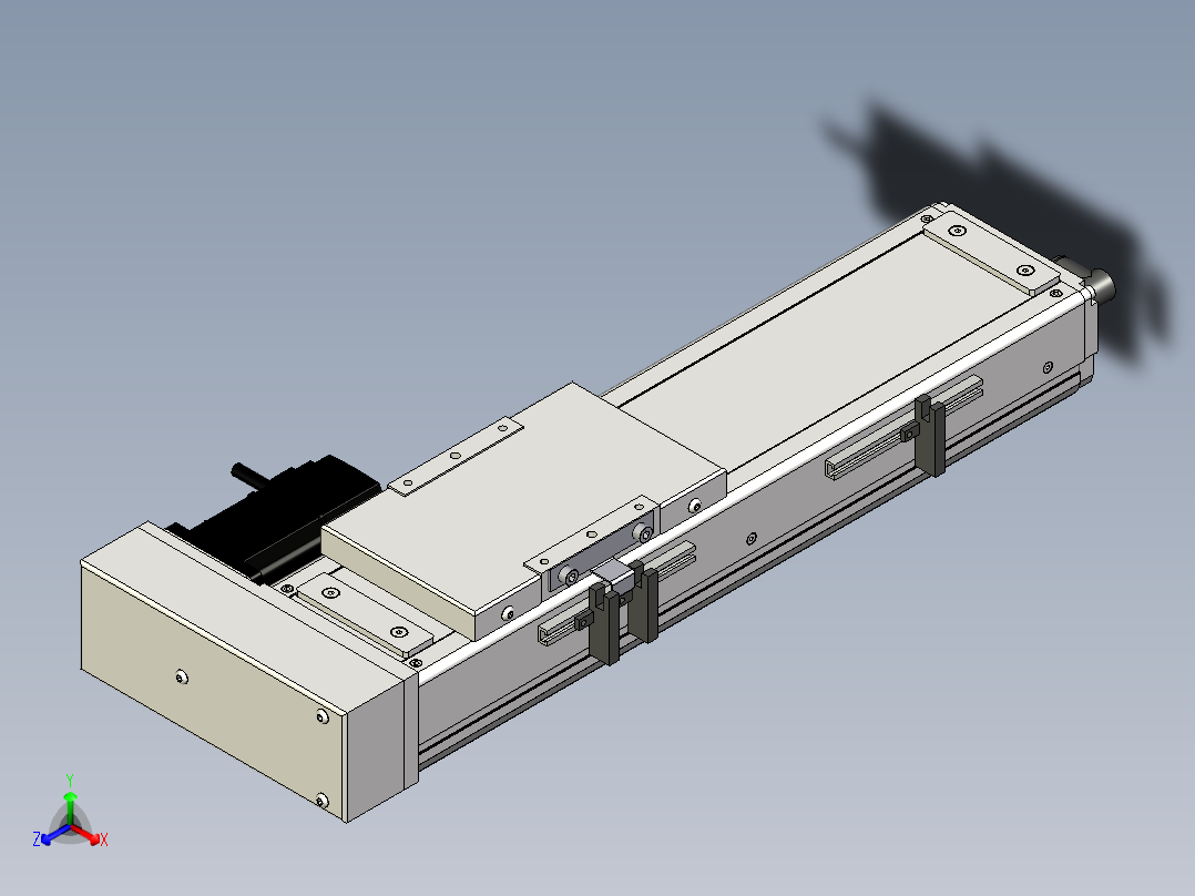 Toyo东佑达直线模组-ECH10-200-BR-200W正等轴测图
