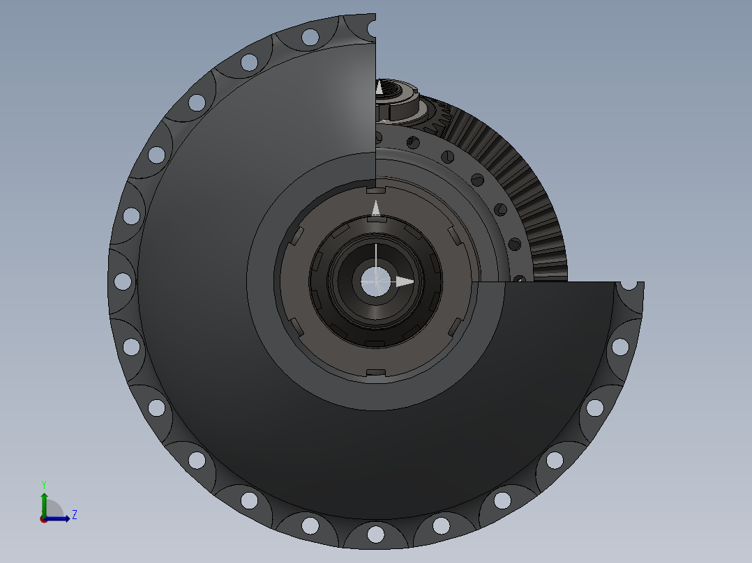 很少见的齿轮减速机（漂亮左视图