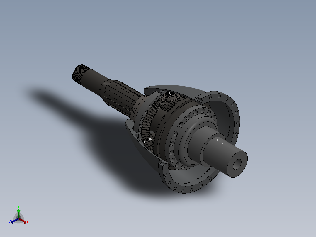 很少见的齿轮减速机（漂亮正等轴测图