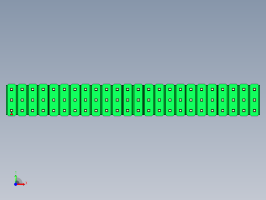 彩色公头100mil（2.54mm）系列-DS1021_green_3x24p_100mil_Type19_rev1.0前视缩略图