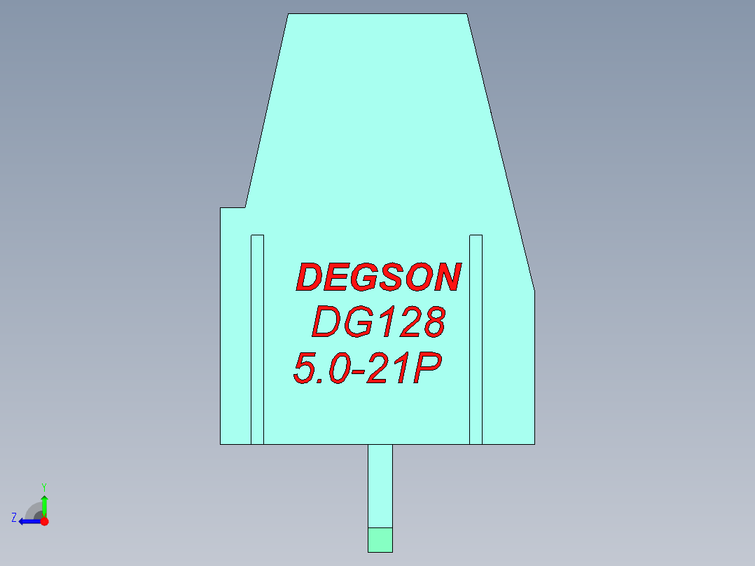 DEGSON DG128 系列 5.07.5mm 接线端子-DG128-5.0-21P-14-00AH右视图