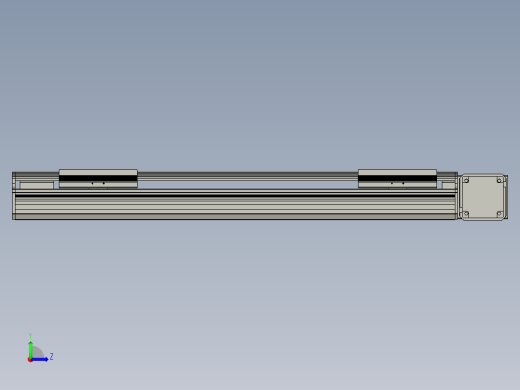 直线模组LHB17-L40-S550-R(B)设计图纸左视缩略图