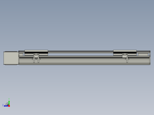 直线模组LHB17-L40-S550-R(B)设计图纸右视缩略图