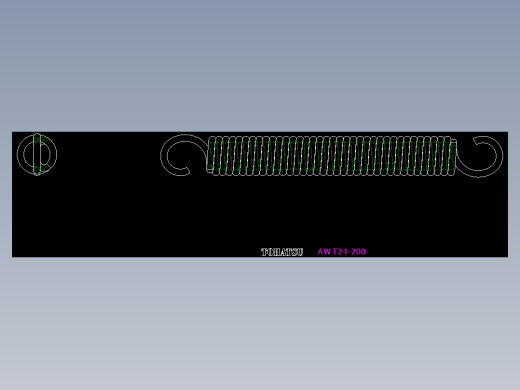 拉伸彈簧AWT.BWT-2D多系列多零件图纸模型