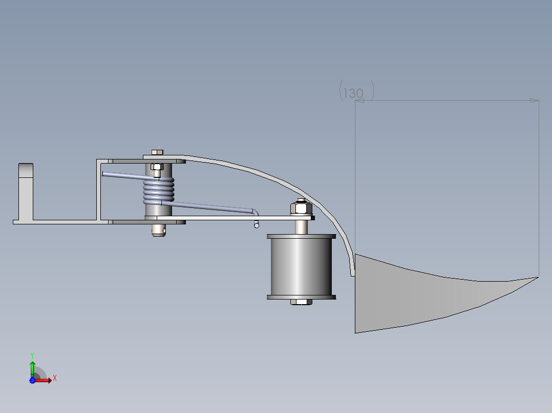 浮动机构右前视图