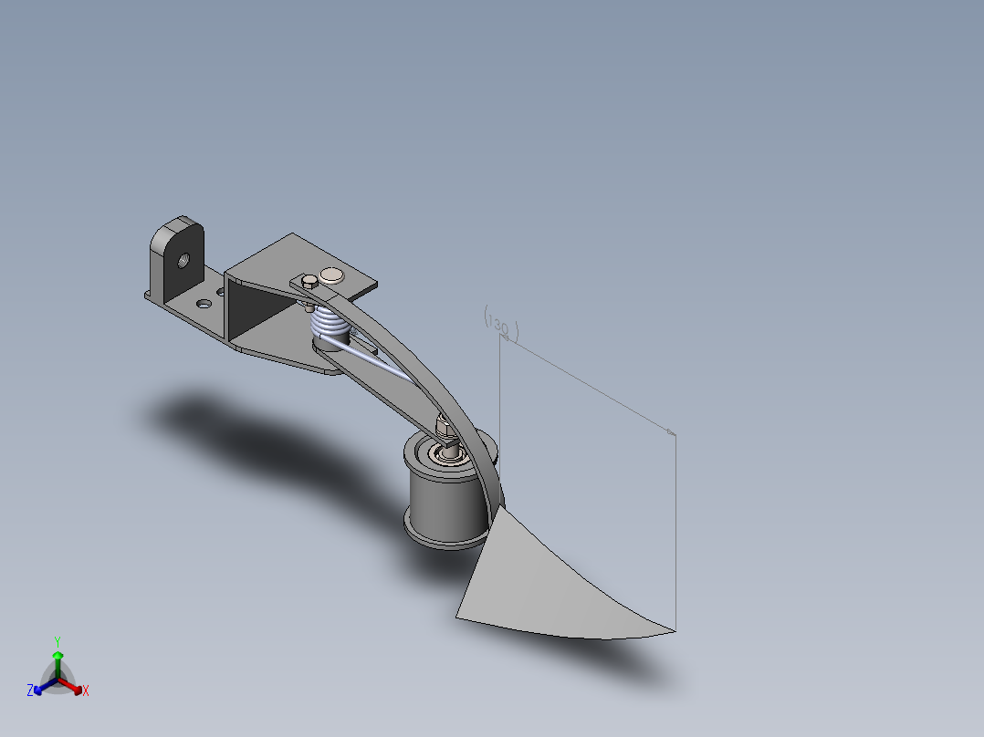 浮动机构右正等轴测图