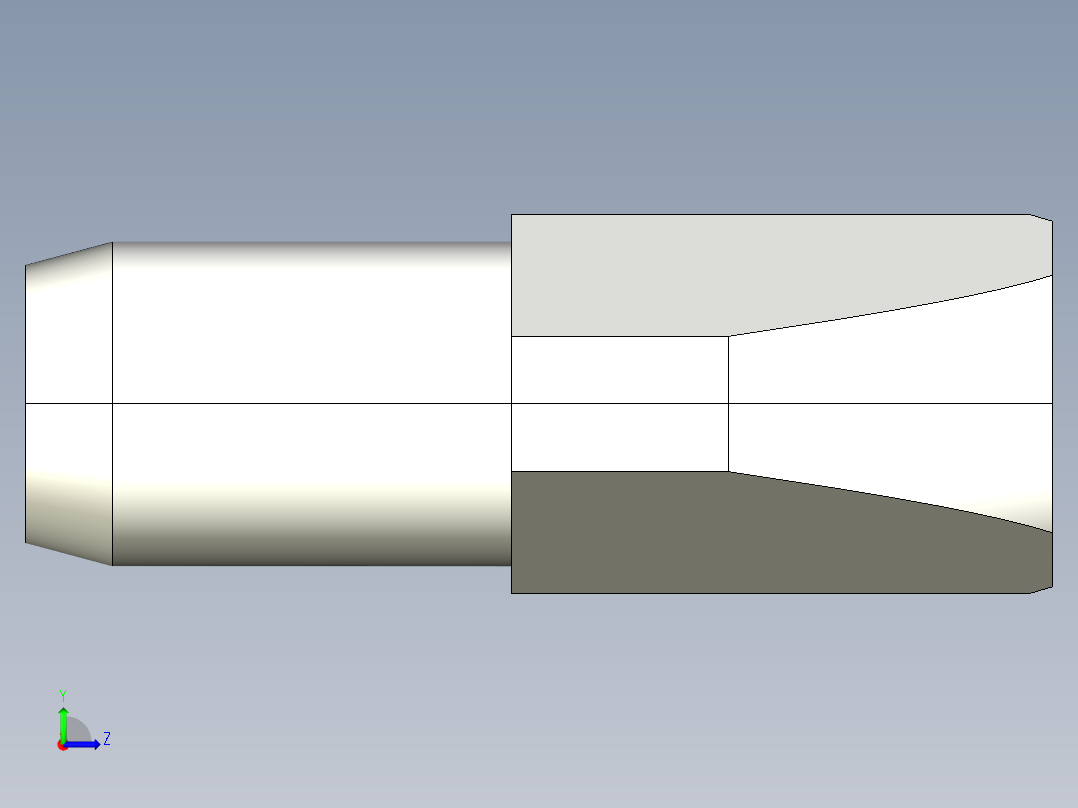 定位配件(D)2263-3D多系列多零件图纸模型左视图