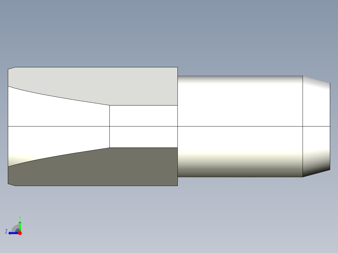 定位配件(D)2263-3D多系列多零件图纸模型右视图