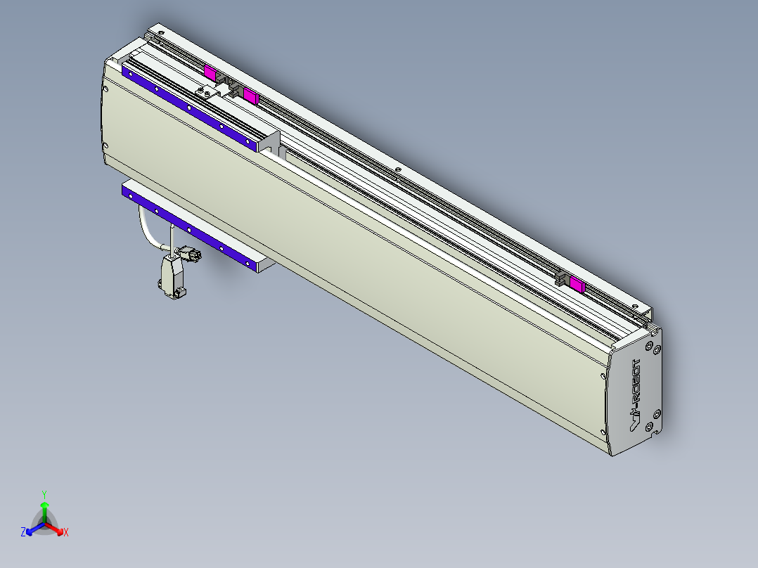 威洛博VL系列直线电机模组-VL14S3-S500正等轴测图