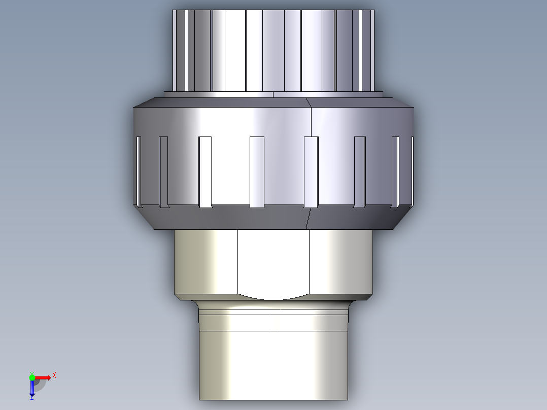 18BIRXV 适配器会在PVC-U 不锈钢溶剂焊接插座D和BSP螺纹a316l不锈钢公端与EPDM或FPM材质的O形环钢俯视图