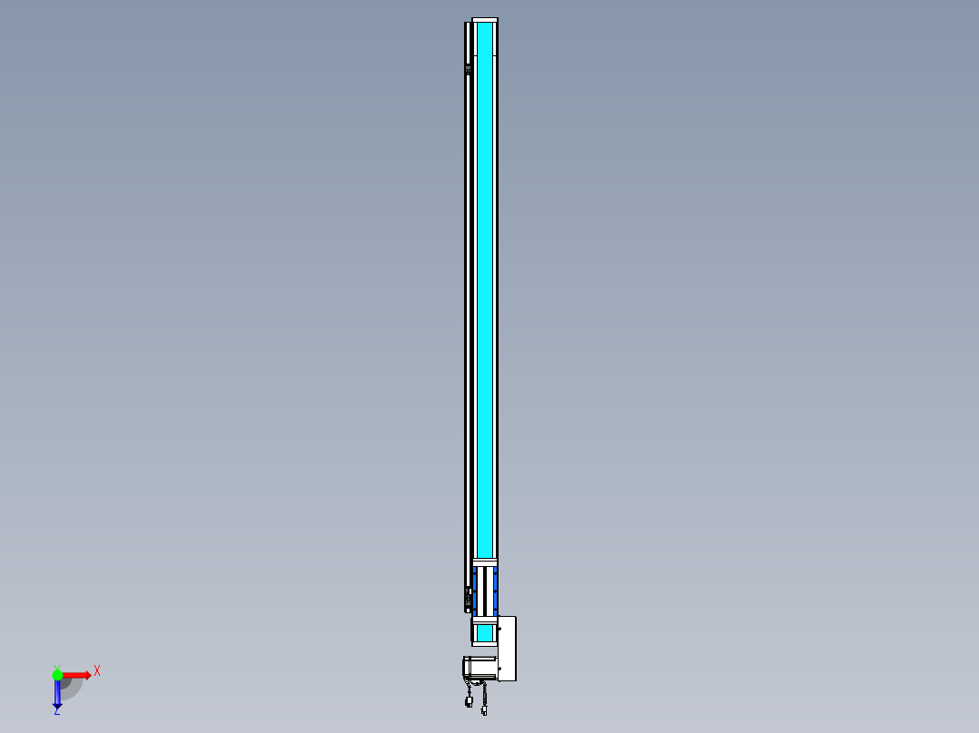 威洛博LB.GB同步带传动--欧规系列LB6A-L65-S1300-BL俯视图