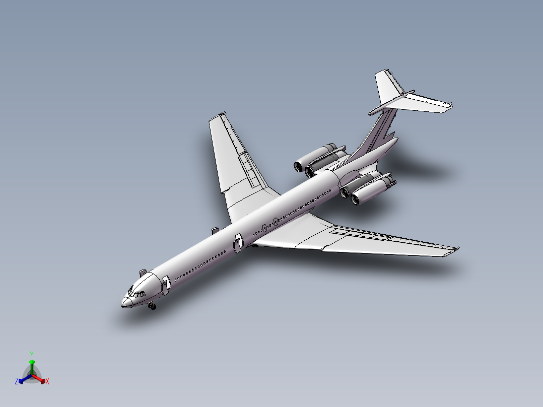 伊尔62喷气式客机模型