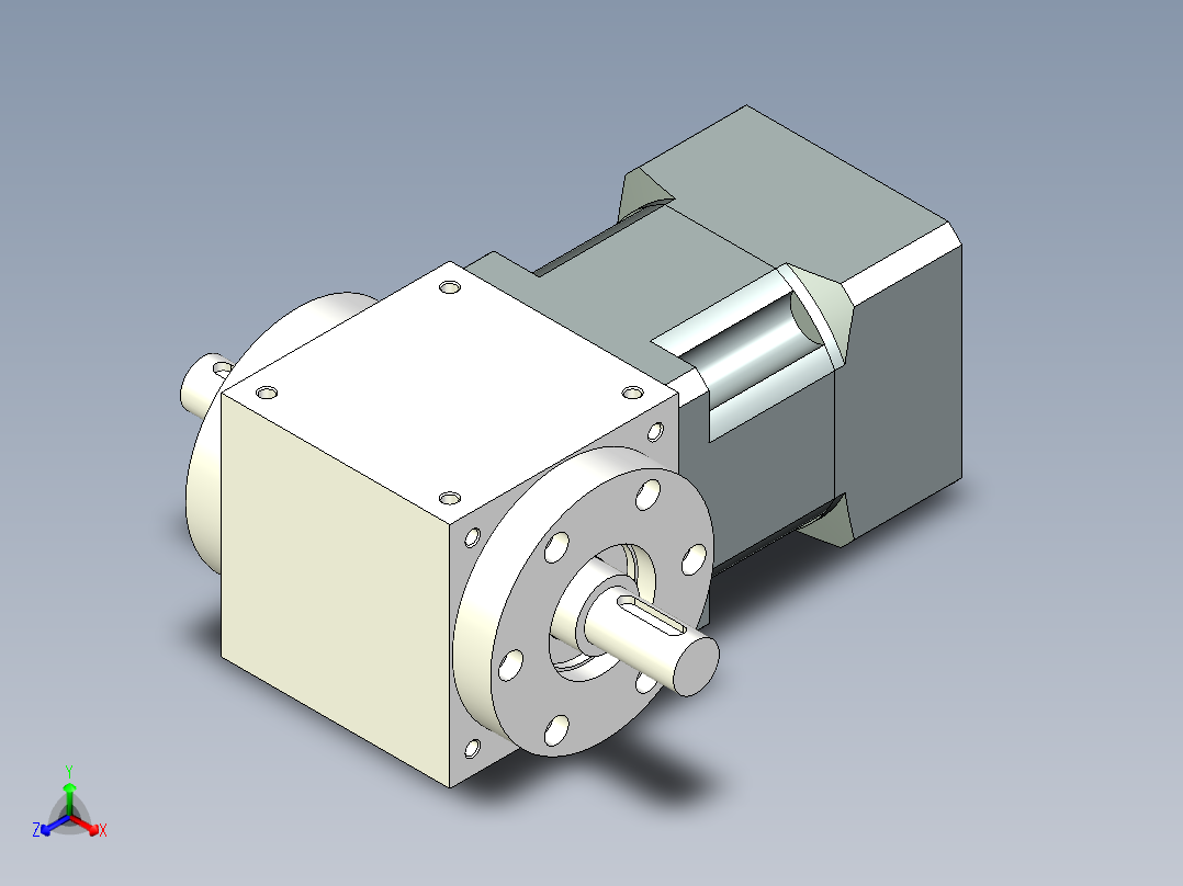 换向器PW90双轴 PLX90-L1 19-70-90-M6.stp主视图