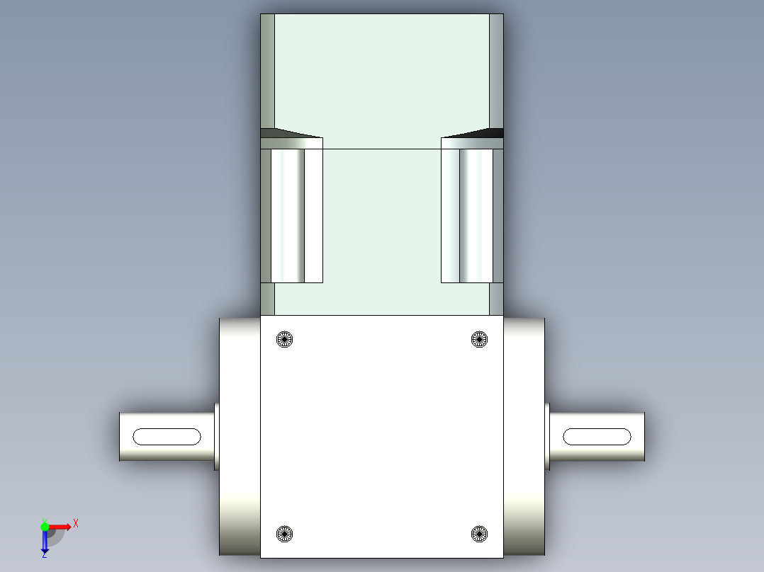 换向器PW90双轴 PLX90-L1 19-70-90-M6.stp俯视图