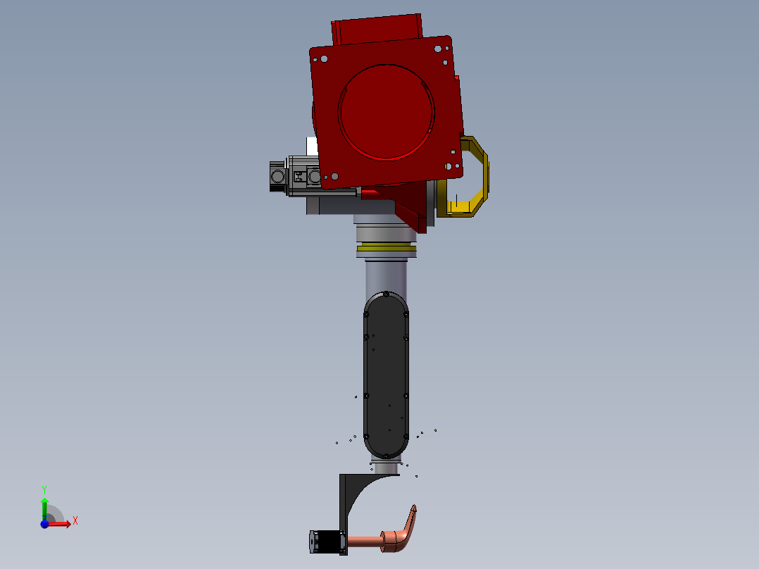 10kg六关节机器人三维-六自由度打磨机器人前视图