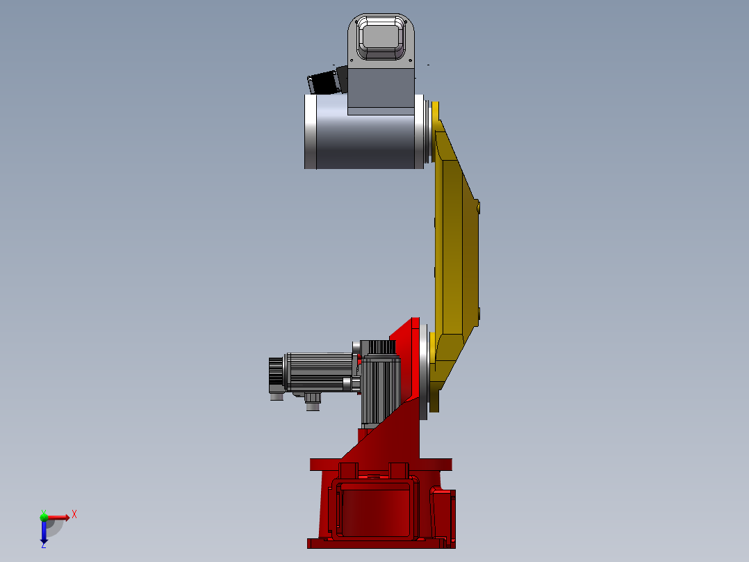 10kg六关节机器人三维-六自由度打磨机器人俯视图