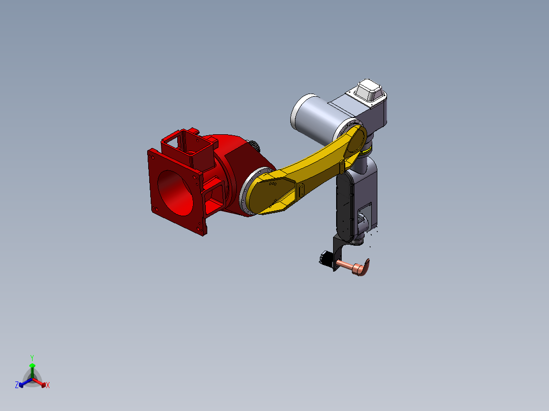 10kg六关节机器人三维-六自由度打磨机器人正等轴测图