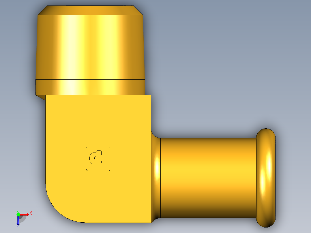 倒齿式工业管接头Beaded Hose Barb 90Deg Elbow Tube to Male Pipe 269HB-8-6俯视图