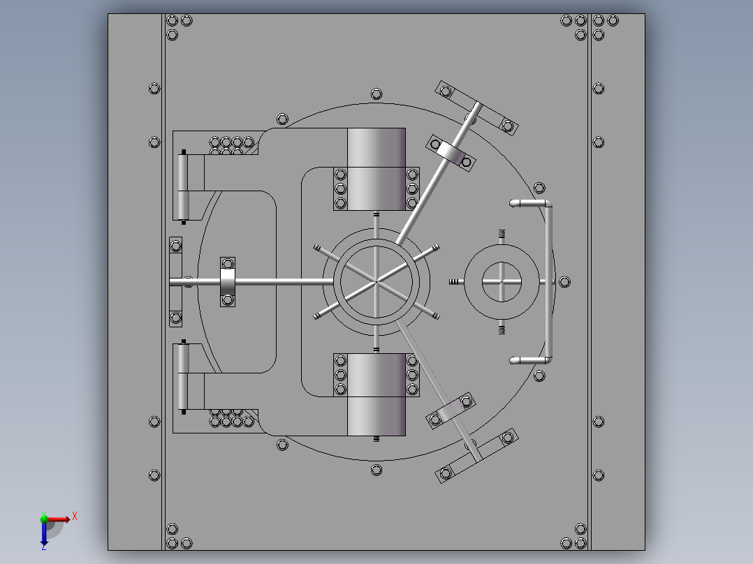银行保险箱俯视图