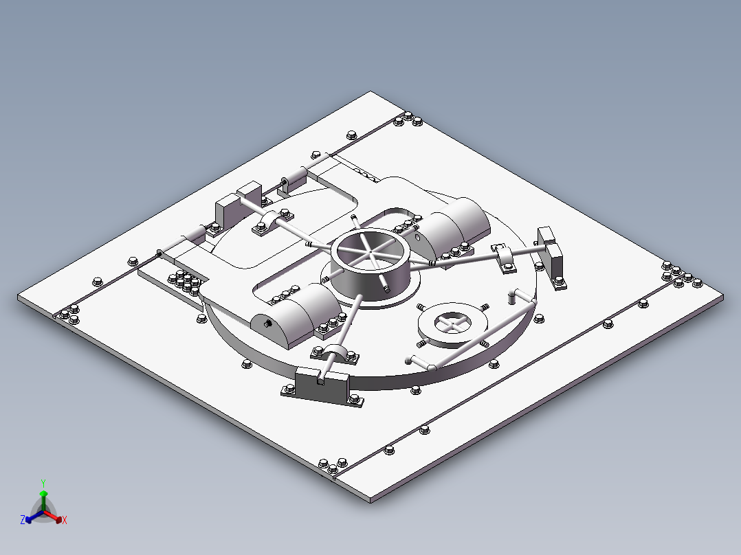 银行保险箱正等轴测图