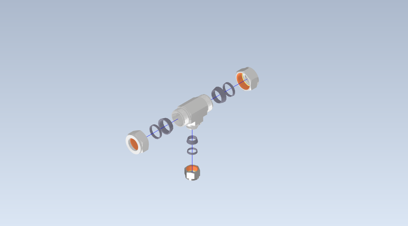 不锈钢世伟洛克卡套管接头，异径三通接头，外径25 mm x 25 mm x 16 mm