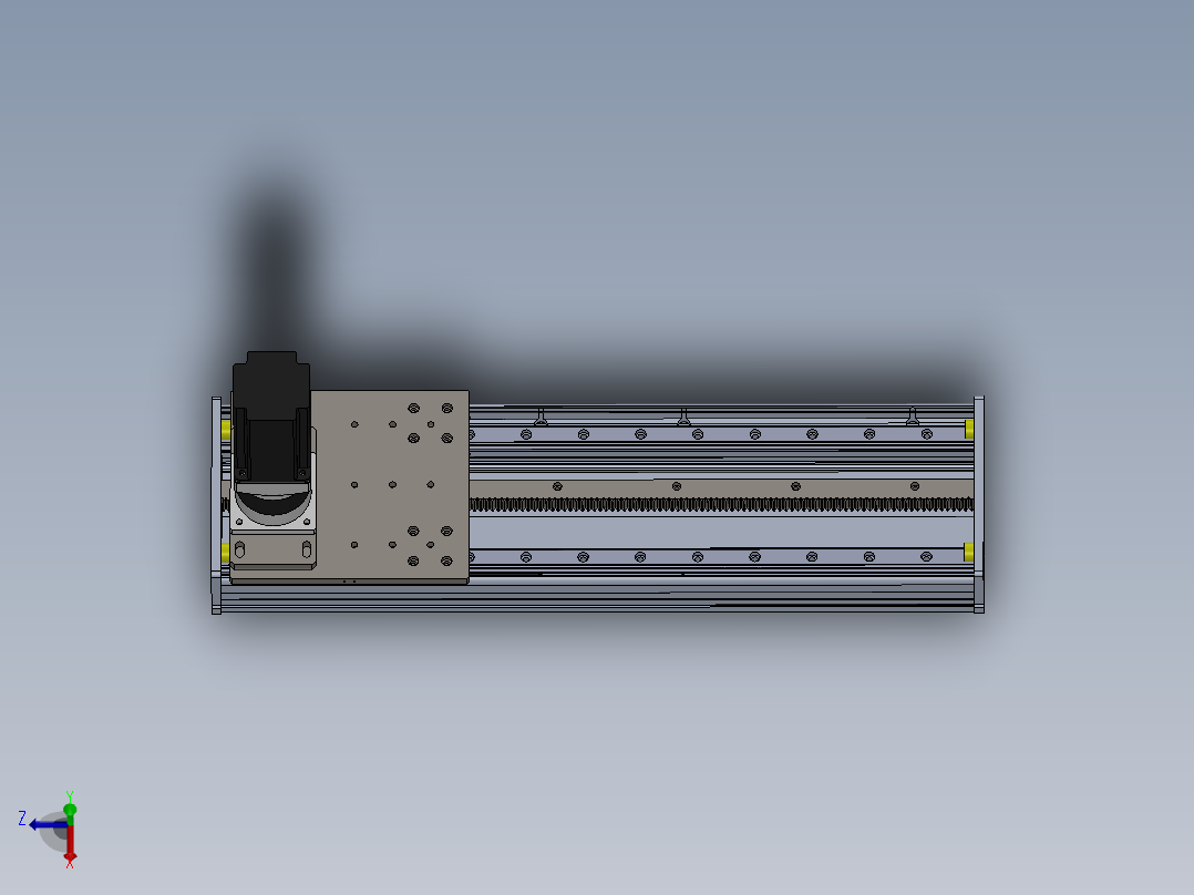电动滑台模组ZDM210模型主视图