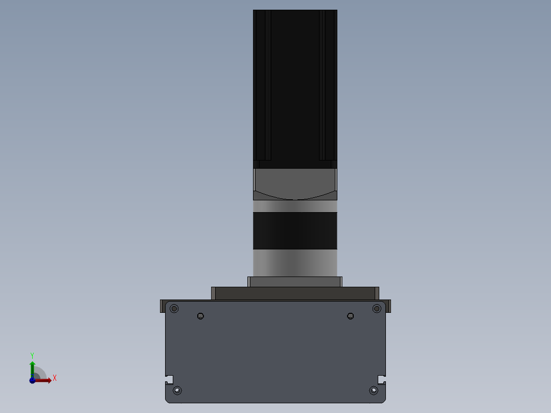 电动滑台模组ZDM210模型前视图