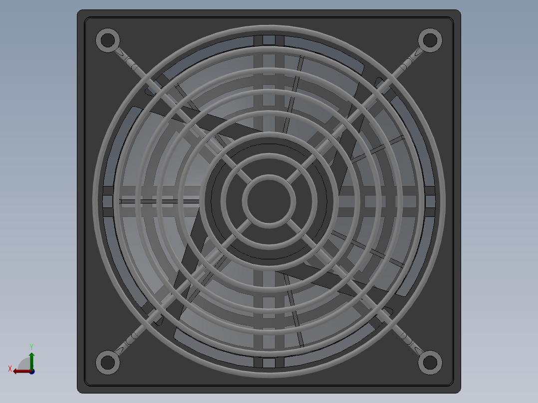 QQ-散热风扇（120）+2个防护网2015后视图