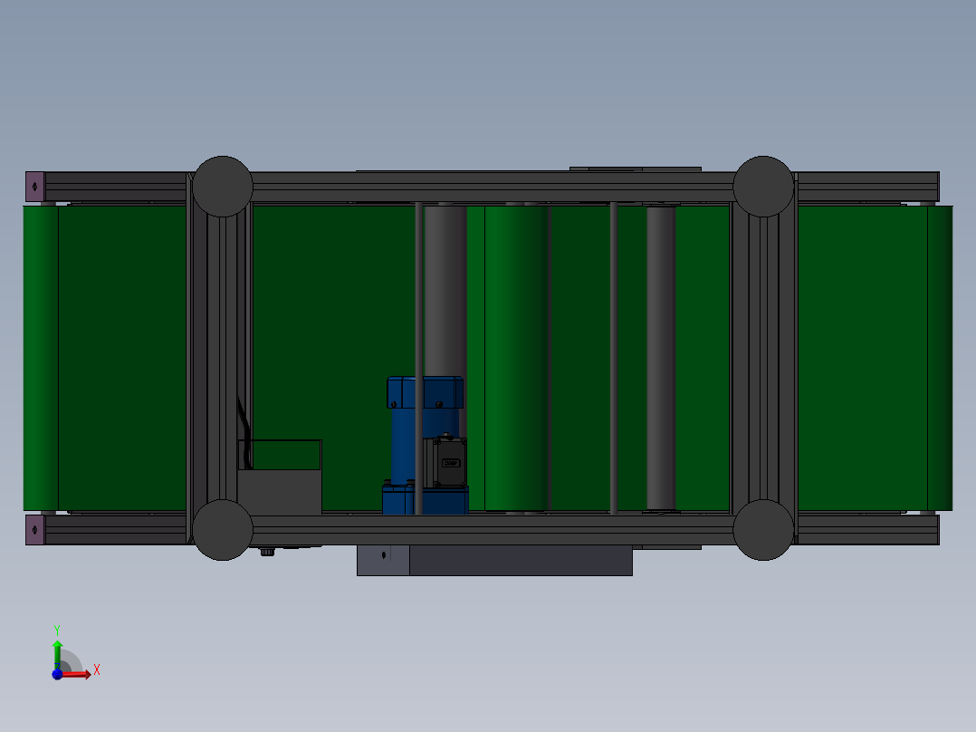 SMT后端高度可调节斜坡皮带线前视图