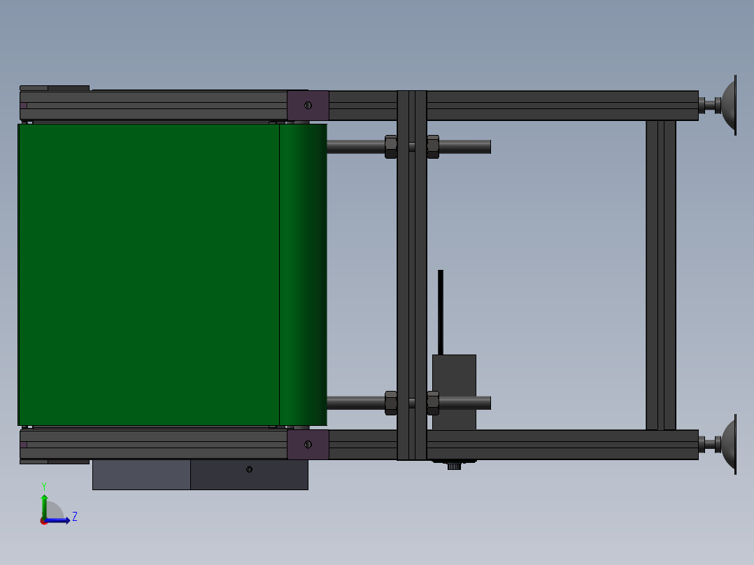 SMT后端高度可调节斜坡皮带线左视图